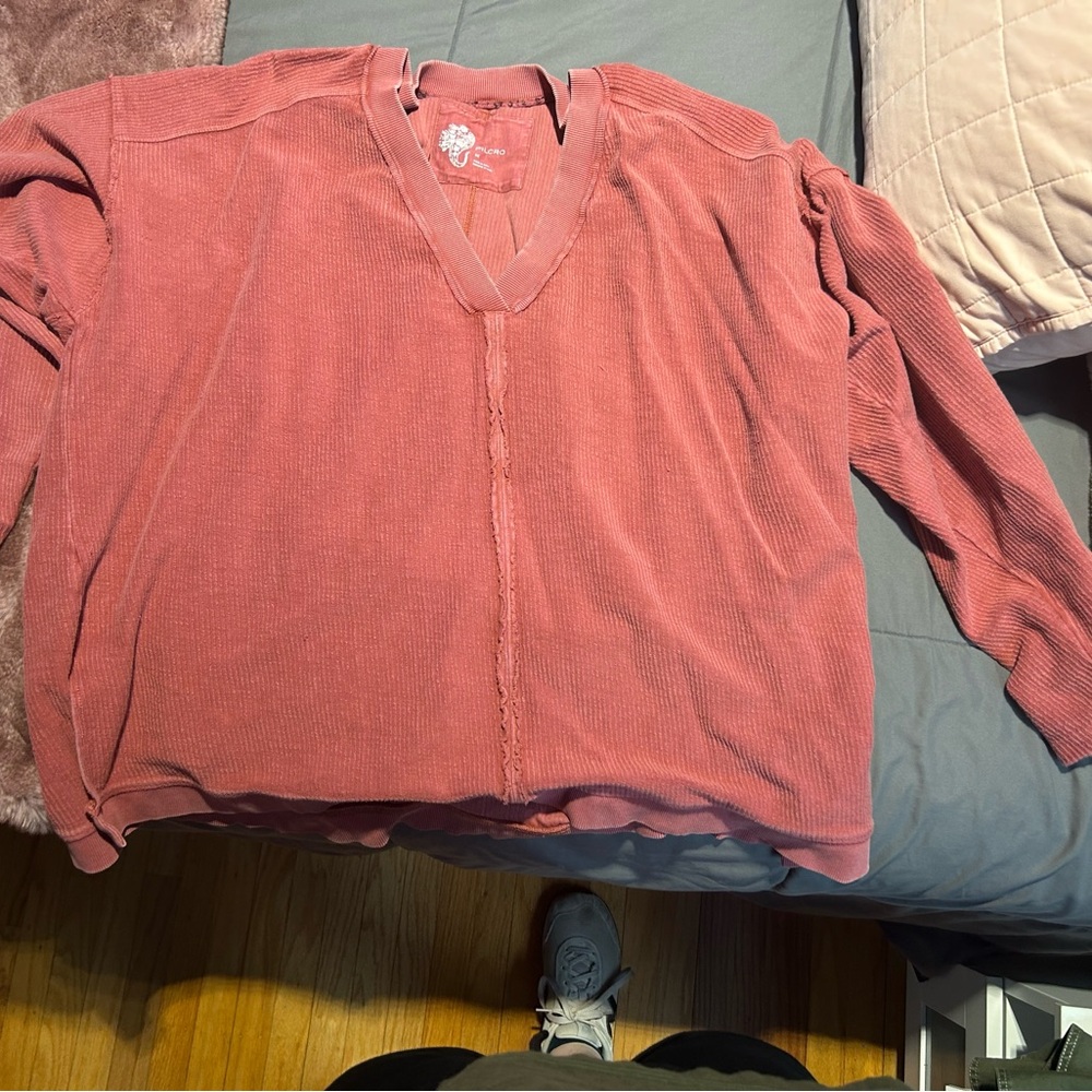 Pink V-Neck Sweater
